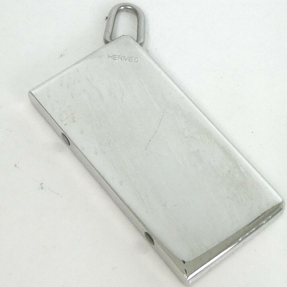 HERMES Pendant top Silver half infinity - Picture 2 of 5